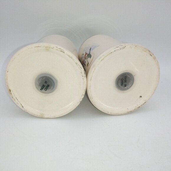 Royal Seasons Snowman Christmas Salt & Pepper Shaker Set Holiday Stoneware 3.25" - Picture 9 of 10